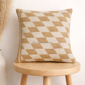 Funda de cojín Kilim geométrica escandinava de 20 x 20 pulgadas en azul para decoración de sala de estar de estilo nórdico costero y moderno orgánico. - Product Image 5