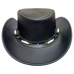 Sombreros Vaqueros Personalizados de Estilo Occidental, Nuevo Diseño para Uso Diario, Sombrero de Cuero Genuino para Hombre con Logotipo Personalizado - Product Image 4