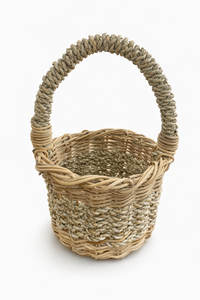 LAURA Handwoven Rattan Mix Seagrass <b>Basket</b> with Handle Natural Fiber Decorative Storage <b>Basket</b> for Home Decor <b>Gift</b> and Organizer - Product Image 4