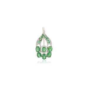 Pendentif émeraude en argent sterling 925, forme poire, bijou artisanal en pierre précieuse, cadeau intemporel pour elle - Product Image 1