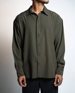 Camisa Casual de Verano para Hombre, Manga Larga, Hombros Caídos, Cuello Camisero, Poliéster/Algodón, Varios Colores, OEM - Product Image 5