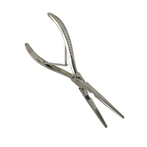 Alicates de corte de línea de pesca de acero quirúrgico con acabado mate, doble acción de resorte, alicates rectos de punta larga - Product Image 3