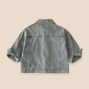 High Quality Boy Kids Denim Jacket Comfortable Stylish Layering Essential Knitwear bulk manufacturer High-volume garment factory - Product Image 3