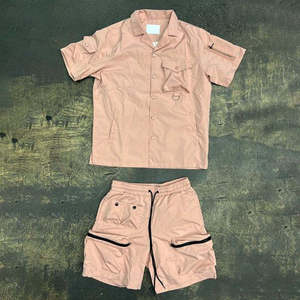 Conjunto de Camiseta de Manga Corta y Pantalones Cortos de Secado Rápido para Hombre, Ropa Casual de Verano con Bolsillos Laterales, Cierre con Cordón, Ligero - Product Image 2