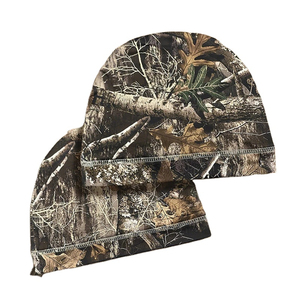 หมวกบีนนี่ลายพรางสำหรับผู้ชาย หมวกสำหรับล่าสัตว์กลางแจ้ง ลายพรางต้นไม้ หมวกทรงสกัลแคป ยืดหยุ่น ระบายอากาศได้ดี - Product Image 1