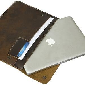 Funda de cuero para portátil MacBook de cuero de búfalo - Product Image 1