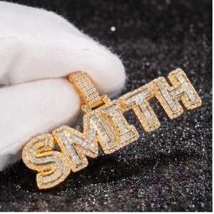 Trendy Hip Hop Custom 10k Rose Gold Iced Block Letter <b>Initial</b> Name Lab Grown Diamond Charms Luxury Pendant <b>Necklace</b>-Party Gifts - Product Image 5