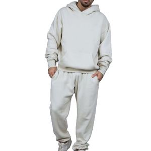 ชุดวอร์มผ้าฝ้ายธรรมดาทรงหลวมและมีฮู้ดชุดวอร์มสำหรับเล่นกีฬาฟิตเนสแบบกำหนดเอง - Product Image 1