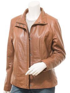 Biker Ladies 100% Original Leather <b>Jacket</b> For Women Genuine Leather <b>Jacket</b> Tan Slim Real <b>Short</b> Premium Quality Women's <b>Jackets</b> - Product Image 3