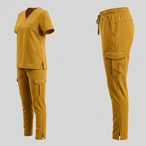 Hot Selling Women Custom Logo Nursing Scrub <b>Set</b> Wholesale Hospital Care Scrub <b>Doctor</b> Nurses Scrub Uniform - Product Image 1