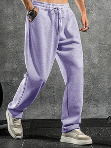 Pantalones Deportivos de Primera Calidad en Color Beige, Talla Grande, Personalizados, Lavados con Ácido, Antiarrugas, de Algodón Ecológico, Pantalones Casuales para Hombre, Invierno - Product Image 4
