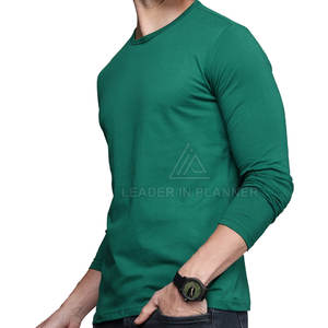 T-shirt à manches longues pour homme, design de qualité supérieure, personnalisable, meilleur prix, 100% coton, coupe ample, imprimé. - Product Image 2