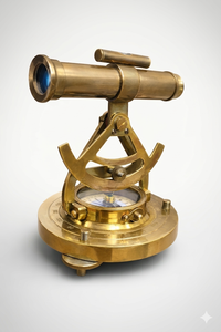 <b>Vintage</b> Brass Theodolite Alidade Telescope with Antique Finish <b>Compass</b> | Nautical Survey Instrument Gift Wholesale OEM - Product Image 5