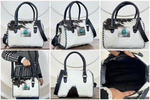 Bolso de Mano Mediano de Cuero Vacuno de Alta Calidad para Mujer, Bolso de Viaje Cruzado de Cuero Genuino Hecho a Mano por Diseñadores - Product Image 3