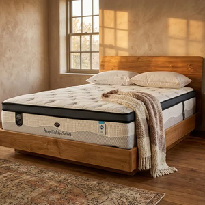 Base de Cama de Plataforma de Madera de Teca Sólida Vienna, Acabado Natural, Diseño Moderno Minimalista, Ecológica y Duradera para Uso en Hoteles/Residencias - Product Image 4