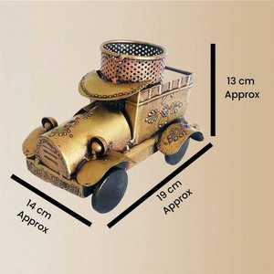 Quality Handcrafted Golden Iron <b>Car</b> Pen Stand Long-Lasting Vintage Diwali Gift Antique Desk Organizer for Office Living Room - Product Image 5