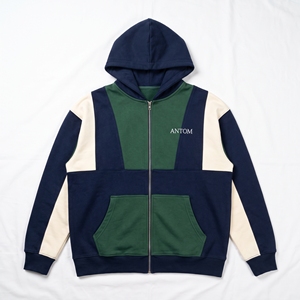 Sweat à capuche zippé pour homme avec logo personnalisé brodé, en molleton, fermeture éclair intégrale, vente en gros, fabricant OEM - Product Image 1