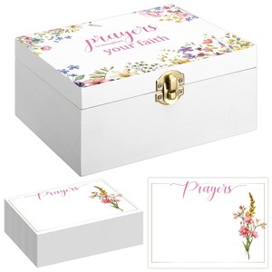 Boîte à perles de prière en bois de pin artisanal avec motifs floraux |   Vente en gros - Product Image 3