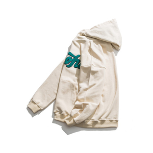 Sweat à capuche personnalisé en molleton chenille brodé, manches longues, 100 % coton, avec logo personnalisé, en chenille épaisse - Product Image 2