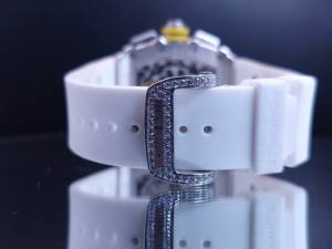 นาฬิกาข้อมือสแตนเลสสตีล สายยาง ดีไซน์หรูหรา ประดับเพชรโมอิสซาไนต์ VVS คุณภาพสูง พร้อมกลไกควอตซ์ ETA กันน้ำได้ 10 บาร์ เหมาะสำหรับธุรกิจ - Product Image 3