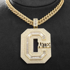 Pendentif ange plaqué or 18 carats avec incrustation de diamants micro-sertis, pendentifs thématiques pour hommes, style hip-hop, à porter au quotidien - Product Image 2