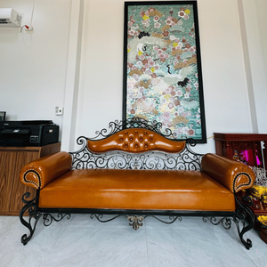 Hot Selling Durable Portable Classic Vintage Style Park <b>Bench</b> <b>Wrought</b> <b>Iron</b> Line Chair Customized Design Stackable UV Resistant - Product Image 1