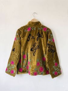 Hot Selling <b>Velvet</b> Suzani <b>Jacket</b> Handmade Embroidered Boho Ethnic Finished Cotton Reversible Winter Festival Wear - Product Image 2