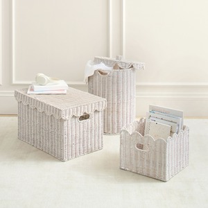 Boîte de rangement en rotin avec couvercle, tressée à la main, pour ranger les jouets, organiseur pour salle de jeux ou chambre d'enfant - Product Image 4