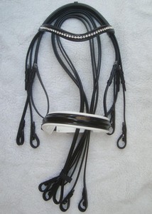 Accesorios de equitación de cuero genuino, conjunto de doble brida para deporte ecuestre, equipo de montar a caballo al mejor precio al por mayor. - Product Image 5