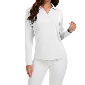 Camiseta Polo de Manga Larga para Mujer de Alta Calidad, Transpirable, Ligera, para Uso Diario, Deportivo, Uniforme, Ropa Deportiva - Product Image 1