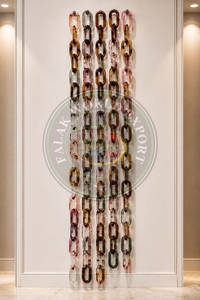 Escultura de Pared de Cadena de Resina Artística Acrílica Moderna Personalizada, Decoración del Hogar Multicolor, Forma Irregular, Artesanía de Fundición por FWE - Product Image 6