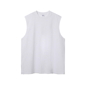 Men's 100% Cotton Gym Tank <b>Top</b> Breathable Slim Fit Youth Sports Vest Embroidery Knitted <b>Mesh</b> Casual Loose Summer Fit Casual <b>Top</b> - Product Image 4