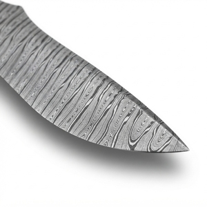 Lame de couteau en acier Damas faite à la main, pleine longueur, pour le dépecage et la chasse, fourniture pour la fabrication de couteaux DIY, vente en gros, directement du fabricant - Product Image 5