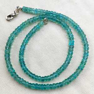 Apatita Verde Natural, Cuentas Lisas en Forma de Rondelle, Hilo de Cuentas para Joyería, Gemas Zubeda Rajasthan, 5 MM de Diámetro del Orificio, Excelente, Raro - Product Image 6