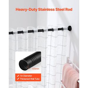 Supporti per aste telescopici in acciaio inossidabile 28-76 pollici di diametro della molla regolabile da 1 pollice pali per tende da doccia antiscivolo per - Product Image 5