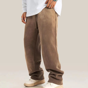 Pantalones de chándal de oferta para hombre, estilo jogger oversize, pierna ancha, cintura elástica, acampanados, antiarrugas - Product Image 1
