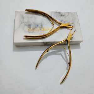 Meilleures pinces à cuticules électriques dorées en acier inoxydable, logo personnalisé, couleur, outil de beauté, nouveau modèle pour salon de beauté GETUP BROSONS - Product Image 1