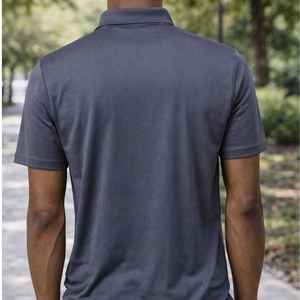 Camiseta Polo Personalizada para Hombre con Logotipo Bordado, Manga Corta, Algodón, Color Gris, Fabricante OEM, Venta al Por Mayor - Product Image 6