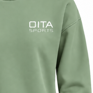 Sage Green Women Mock Neck Sweatshirt Long Sleeve Pullover High Neck Casual Fleece Top Oversized Winter Streetwear <b>Jumper</b> - Product Image 5