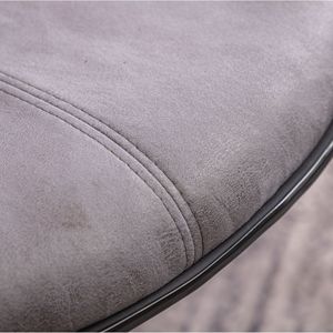Masaccio Set di 2 tappezzeria grigio stagionato ponte aereo regolabile girevole sgabello con Base cromata - Product Image 5