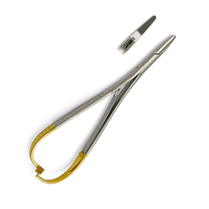 Vente en gros usine – Porte-aiguille microvasculaire manuel en acier inoxydable 100 % antirouille, pointe olive, angulaire, certifié CE - Product Image 3