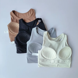 All-in-<b>one</b> Shock-proof Compact Sports Vest Running Breathable Full-<b>cup</b> Yoga Vest Gym Clothing Summer New Fitness Bra - Product Image 2