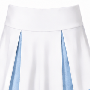 Ensemble d'uniformes de cheerleading sublimés blanc et bleu clair sans manches – Haut et jupe athlétiques pour équipe – Tenue de sport pour entraînement et performance - Product Image 6