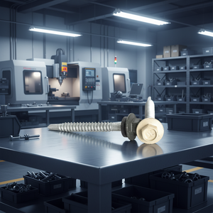 Vis autoperceuse à tête hexagonale PDC Modèle 12, acier au carbone classe 4.8 6.8, finition zinguée/galvanisée, filetage grossier, EPDM collé, en pouces - Product Image 1