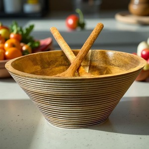 Tazón de Madera de Alta Calidad Hecho con Materiales Sostenibles, Ideal para Cenas y Reuniones Ecológicas - Product Image 3