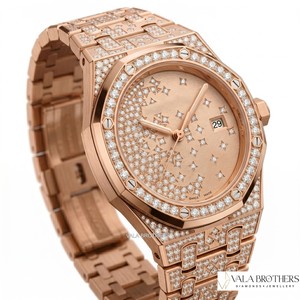 Reloj Audemars Piguet Royal Diamond de 41 mm, Caja Octogonal en Oro Rosa, Fecha Analógica, Cierre Desplegable Mecánico, Reloj de Lujo para Mujer - Product Image 6