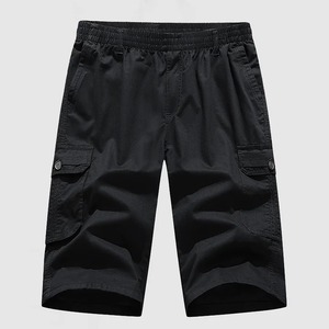 Shorts décontractés pour hommes à séchage rapide, noirs, avec poche à rabat, camouflage, vente chaude, 100% coton, tissu maillé, respirant, solide - Product Image 1