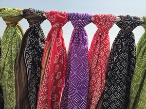 Authentic Handmade Block Print Cotton Pareo Sarong Floral Scarf, Stole & Dupatta Soft, Lightweight, Eco-Friendly - Product Image 6