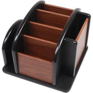 Multifunctional 5-Layer Wooden Standing <b>Remote</b> Control <b>Holder</b> Organizer with Modern Design for Home and Office - Product Image 5