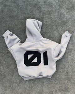 High Quality Polyester/Cotton Nonwoven Winter Printed Oversize Hoodie <b>Thick</b> <b>Fleece</b> Drop Shoulder Custom Men Hoodies - Product Image 4
